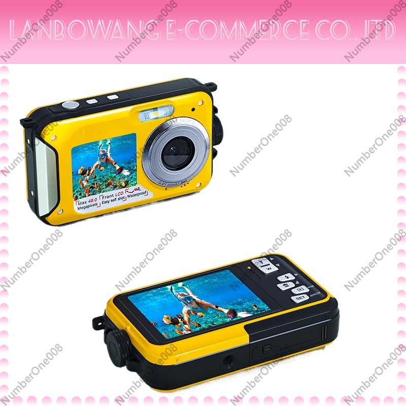Underwater Camera - Caméra d'action étanche à double écran