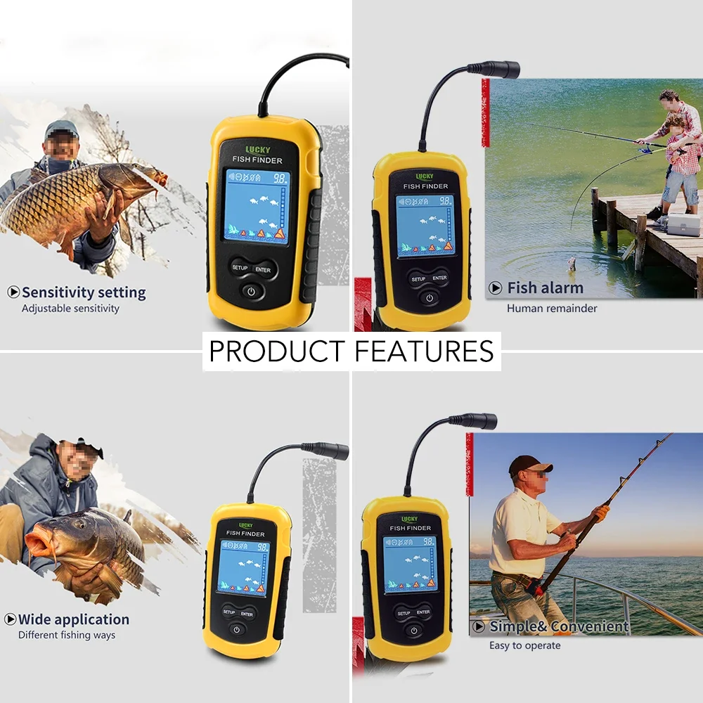 Lucky LCD écran couleur Portab - Fish Finder Cable avis et prix