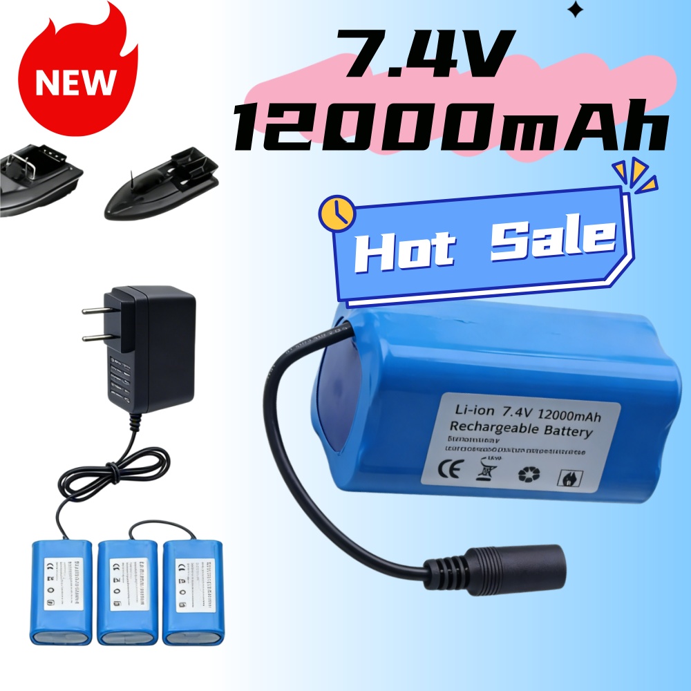 Batterie 7.4V 12000mAh avec ch - Fish Finder Charger avis et prix